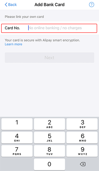 Enter Credit or Debit card number